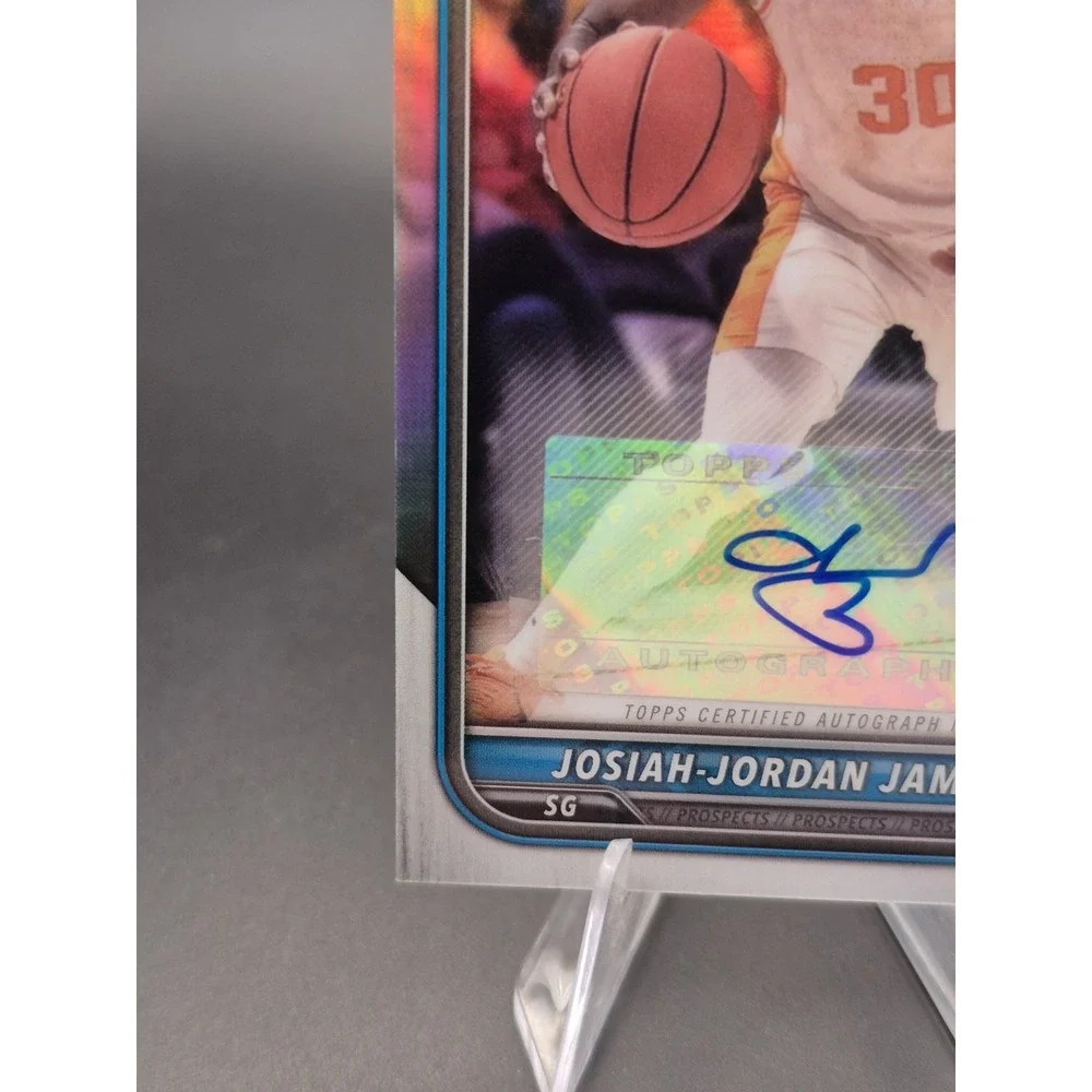 2021 Bowman Chrome Josiah-Jordan James #BCPA-JJM 1st‎ Bowman Refractor Autograph